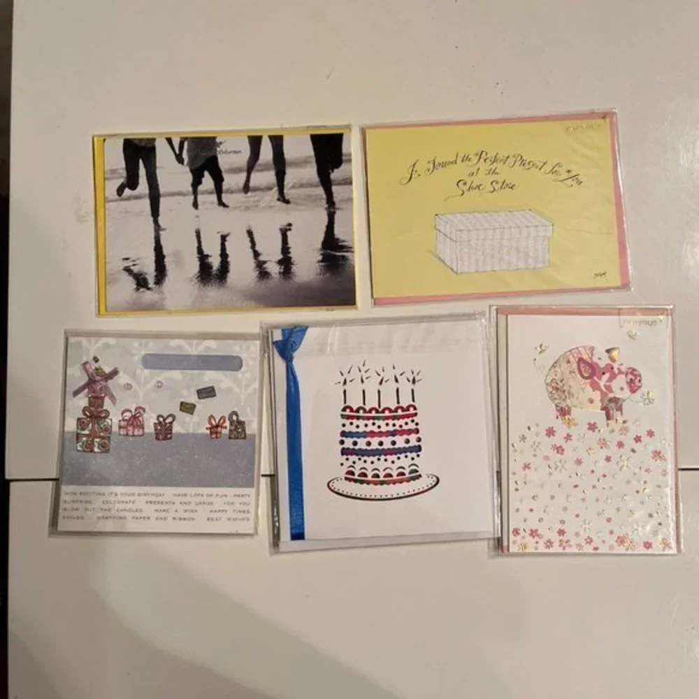 Birthday Greeting Cards (Lot of 5 New‎ Cards)